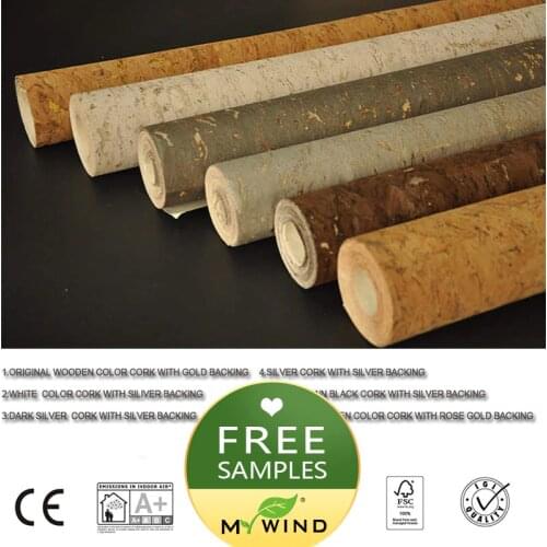 Free Sample 20x10cm MY WIND Cork Wallpapers Luxury 100% Real Natural Material Safety Innocuity 3d Wallpaper In Roll Home Decor