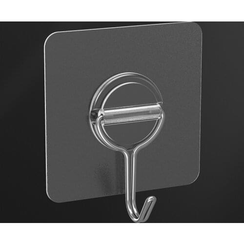 Seamless Sticky Hooks 304 Stainless Steel Hooks Bathroom Kitchen Door Back Hook Metal Coat Hook Household Storage Accessories