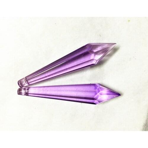 Sparkle 200pcs 38mm/60mm Lilac Crystal Glass Chandelier Pendants , Crystal Lamp Parts, Crystal Glass Icicle Drops For Chandelier