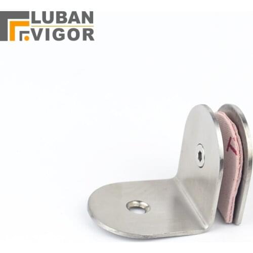 Stainless steel Single side 90 glass clamp Against wall, shower retaining clip,Partition clip,2.5MM thick,bathroom accessories