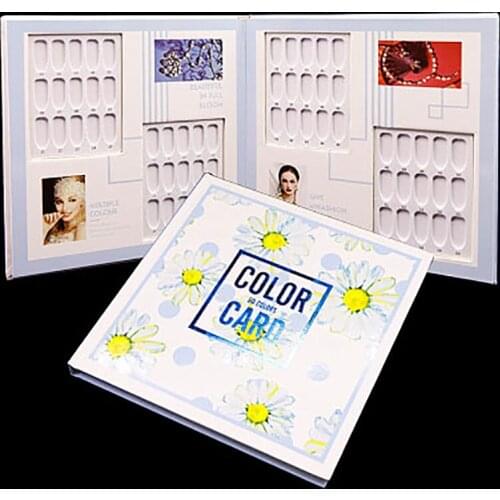 Large False Nail Tips Color Book UV Nail Gel Polish Color Card Nail Color Chart Palette Varnish Practice Board Manicure Tool