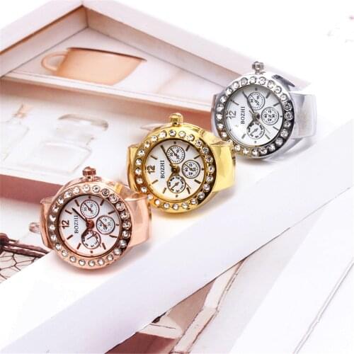Individuality Womens ring Watch for Women Men Unique Design Lady Stretchy Finger Rings Watches Couple Accessories кольца набор