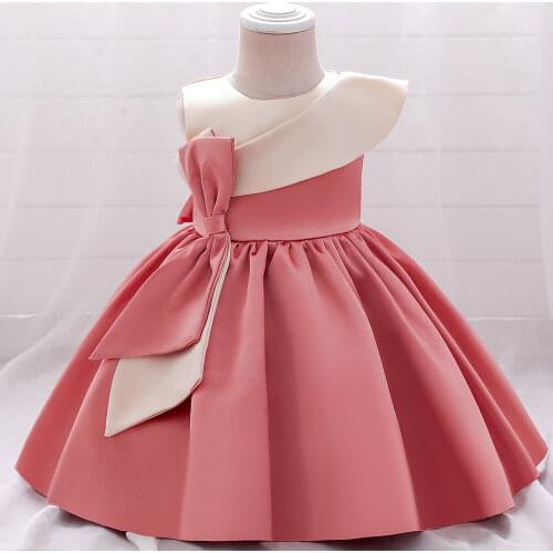 Toddler Lotus Edge Christening Dress Kids Clothes First 1st Birthday Dress For Baby Girl Party Wedding Princess Dress Costume