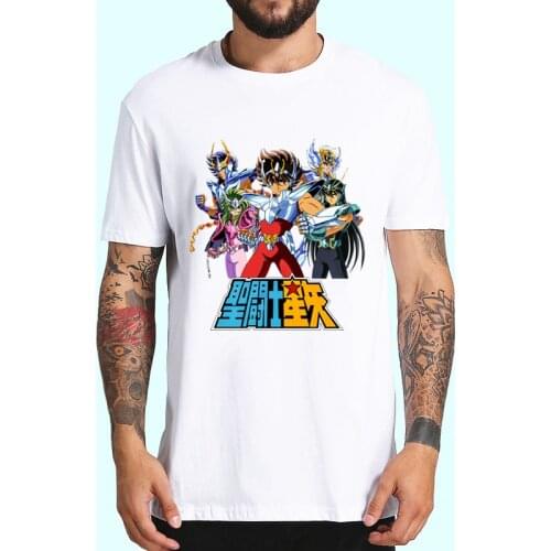 Saint Seya Knights of The Zodiac Saint Seya Tshirts Men Fashion Summer t-shirts Tshirt Hip Hop Girl Printed Top Tees Funny