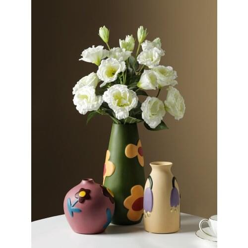 Nordic Ceramic Vase Decoration Living Room Flower Arrangement Creative Morandi Flower Living Room