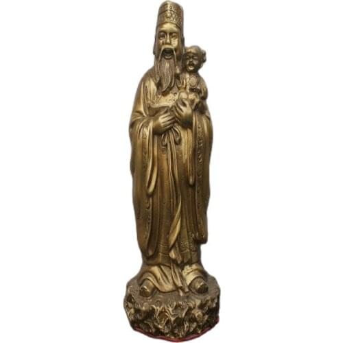 Chinese old bronzes Fuda God copper Statue