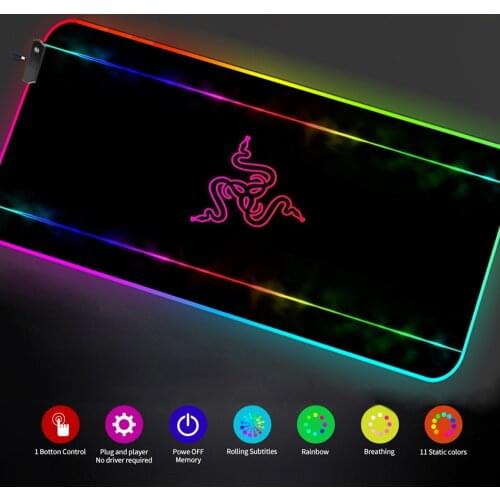 Msi Rgb Mouse Pad Mat Razer Mouse Pad Leds for Gaming Mouse Pad Luminous Desk Protection Mouse Pad Gamer Rgb Rugs DropShipping