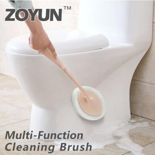 Multifunction Cleaning Brush Sponge Home Kitchen Supplies Long Handle Ceramic Tile Wall Floor Scouring Pad Bathroom Bathtub