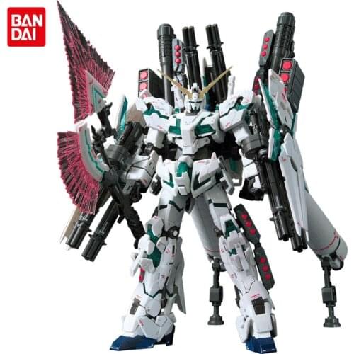 Bandai Anime Model Assembled Gundam RG 1/144 RX-0 FULL ARMOR UNICORN Gundam Action Figure Robot Decoration Toy Childrens Gift