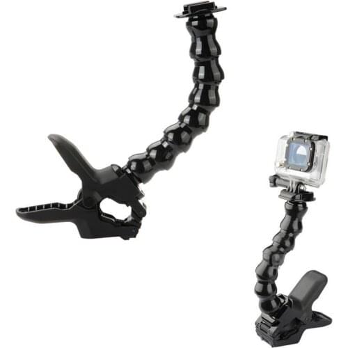 New arrival Action Camera Accessories Flexible Clamp Mount and Adjustable Neck with clip for GoPro Hero 3/3+/4 xiaoyi Sjcam3000