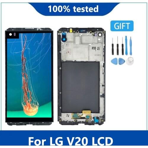Original For LG V20 LCD Display VS995 VS996 LS997 H910 LCD Touch Screen Digitizer Assembly Replacement For LG V20 LCD With Frame