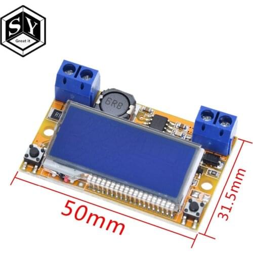 1PCS Dual Display DC DC 5-23V To 0-16.5V 3A Max Step Down Power Supply Buck Converter Adjustable LCD Step-down Voltage Regulator