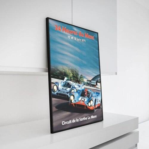 24 Hours Of Le Mans Original Poster Prin On Canvas Wall Art Painting Picture For Living Room Home Decoration Frameless