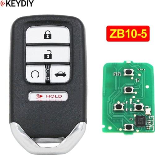 KEYDIY 5 Button Universal KD Smart Key ZB10-5 Car Key Remote Replacement for KD-X2 Fit for More than 2000 Models