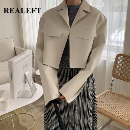 Женские кожаные куртки REALEFT China At AliExpress