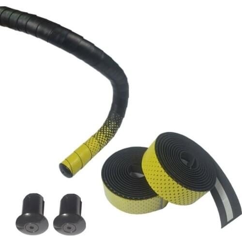 Bike Handle Belt PU+EVA Gradient Anti-slip Grip Wrap Road Racing Bicycle Tape for Men Cork High Quality With 2 Bar Plugs MTB ban