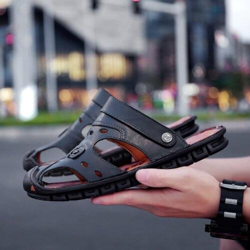 Sandalen Heren Sandali Da Uomo Summer Sandals Men Leather Classic Roman Shoes Sandalias Para Hombre Zandalias For