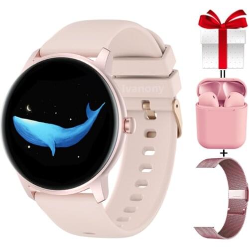 Smart Watch KW77+Strap+Earphone/Set Custom Watchface Waterproof IP68 Whatsapp Notifications Smartwatch Woman Fitness Clock