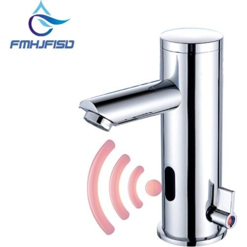 Automatic Sense Faucet Water Saving Brass Chrome Faucet Hot and Cold Water Mixer Tap