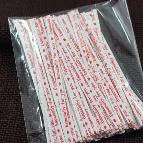 Ynaayu 100pcs/set Especial Twist Tie Candy Bag Steel 9CM Packging Ligation Lollipop Dessert Sealing Twist For Candy Cookie Bag