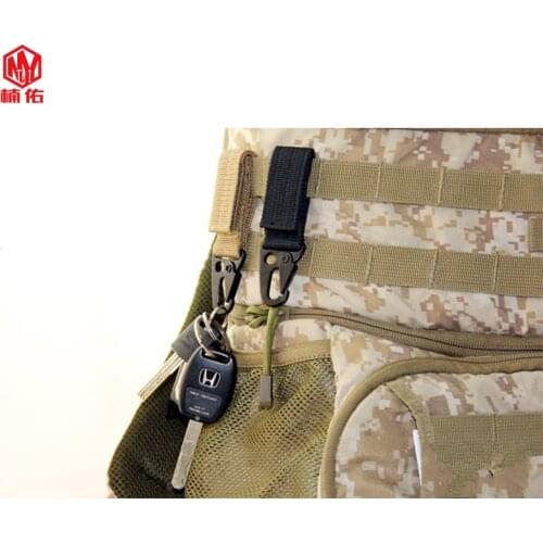 1PCS Outdoor Tactical Nylon Hanging Buckle Multifunctional Rotating Keychain Hook Military Belt Buckle Quick Hanging Accessories