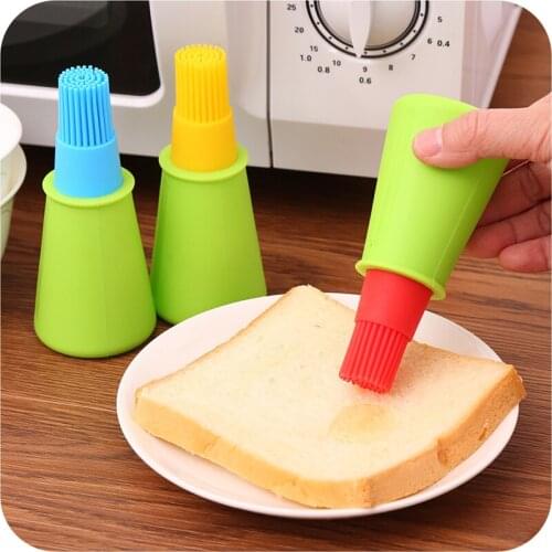 1pc Silicone Bottle Brush Honey Oil Bottles Containers for Barbecue Cooking Baking Pancake BBQ Kitchen Storage Travel