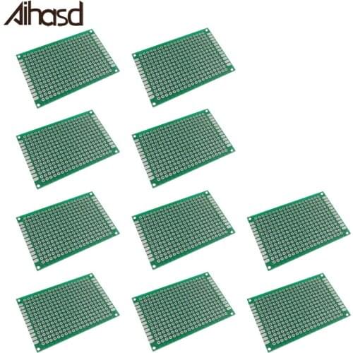 10PCS/LOT 4*6CM Double-Side Copper Prototype PCB Universal Board Breadboard Plate