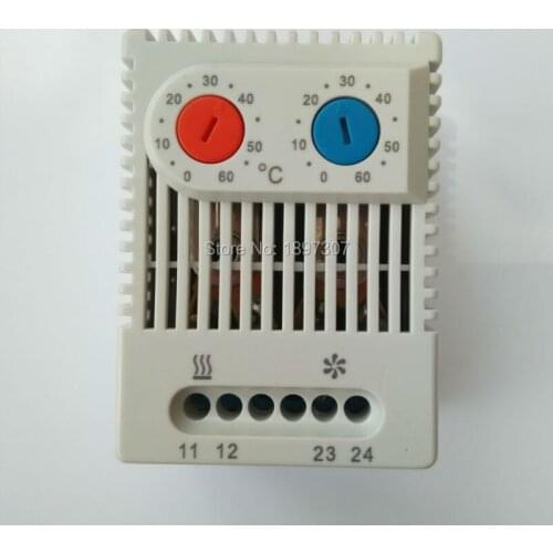10 PIECES Thermostat Heating Cooling NC NO Double Adjustable Integrated Dual Thermostat (0 to +60 Degree )