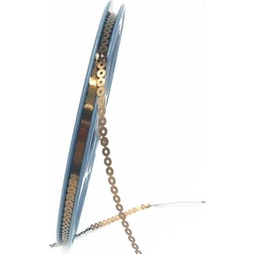 12pcs Embroidery Garments parts sequins Size 3mm length 95meters/reel flat glitter sequin reel