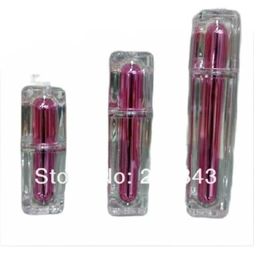 50ML pink square acrylic pump lotion bottle,cosmetic container,press pump bottle ,Cosmetic bottle Cosmetic Packaging