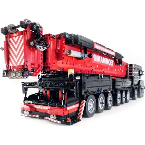 7769Pcs V2 1:20 2.4G 12-Motor 9-Bridge MOC Mobile All-Road RC Crane Model DIY Small Particle Building Block Kit Assembly Models