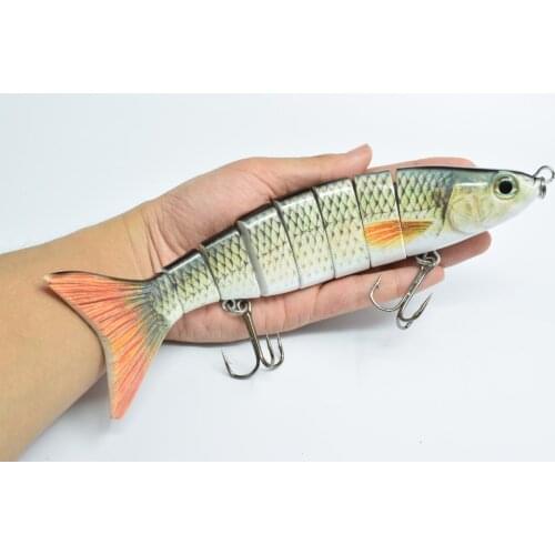 8 section 10inch/25cm fishing lure swimbait lure herring hard lure bait fishing tools 3D eyes life-like fish