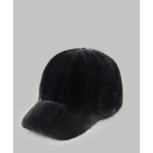 Free Shipping New Genuine Mink Fur hat with Visors Real fur cap Mens Real Fur hat Winter Wholesale Retail OEM