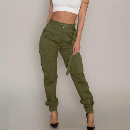 Fashion Womens Camouflage Camo Cargo Army Pants High Waist Hip Hop Harem Joggers Sport Sweatpants Trousers