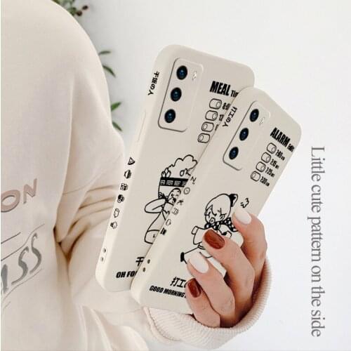 Stickman Phone Case For Huawei P40 P40Lite P30 P20 Mate 40 40Pro 30 20 Pro Lite P Smart 2021 Y7a Liquid Silicone Cover