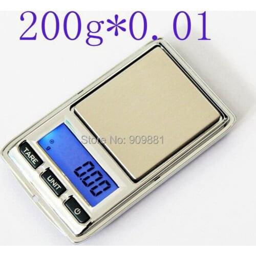 200g/0.01g Digital Pocket Scales LCD Display Mini Electronic Weight Scales Portable Gram Libra High Precision Jewelry Balance