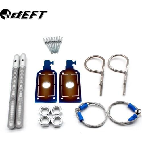 DEFT Universal Car Racing Auto Engine Locks Bonnet Locking Hood Star Type Car Plus Flush Hood Latch Pin Kit