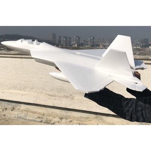 Cheap F22 64mm DIY white RC foam plane model airframe
