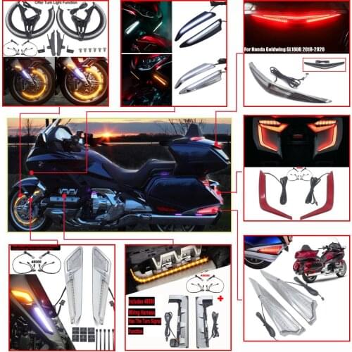 For Honda Goldwing 1800 F6B GL1800 2018 2019 2020 2021 New Motorcycle With Chrome And Black Lighted Vent Decoration