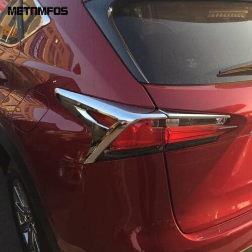 For Lexus NX200 NX200t NX300h 2015 2016 Chrome Rear Light Lamp Cover Trim Taillight Sticker Exterior Accessories Car Styling
