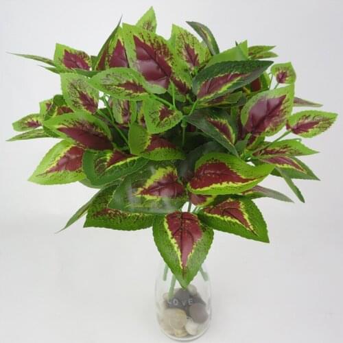 Home Simulation Basil Leaves Living Room Decoration Small Bunch Of Fake Flowers Plastic Simulation Plant Home Decoration