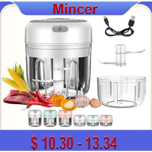 Electric Garlic Masher Mini Crusher Chopper Food Processor For Pepper Garlic Chili Vegetable Nuts Mincer/Grinder Kitchen Gadgets