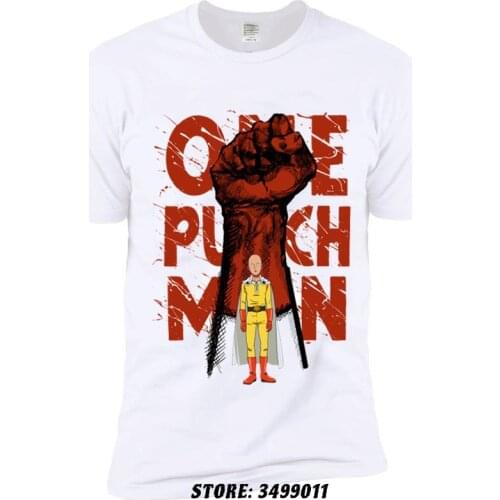 One Punch Man Anime T Shirts Premium Cotton Camisas Hombre Japanese Anime Funny Design Tops T Shirt Fast Ship