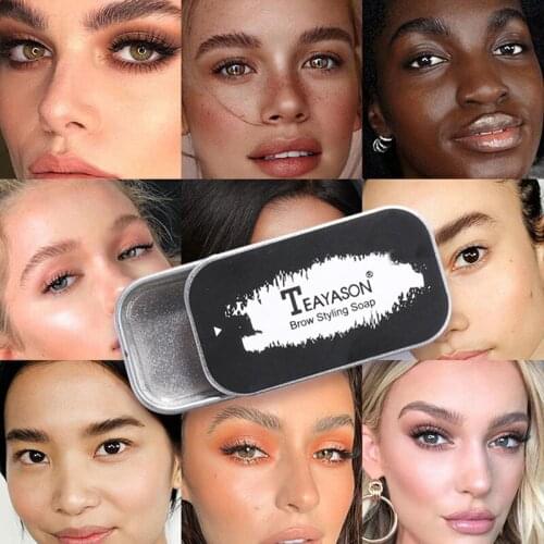 Eyebrow Styling Gel Eyebrow Waxing Sculpt Soap Waterproof Long-Lasting 3D Fluffy Wild Brow Styling Easy To Wear Makeup Eyebrow
