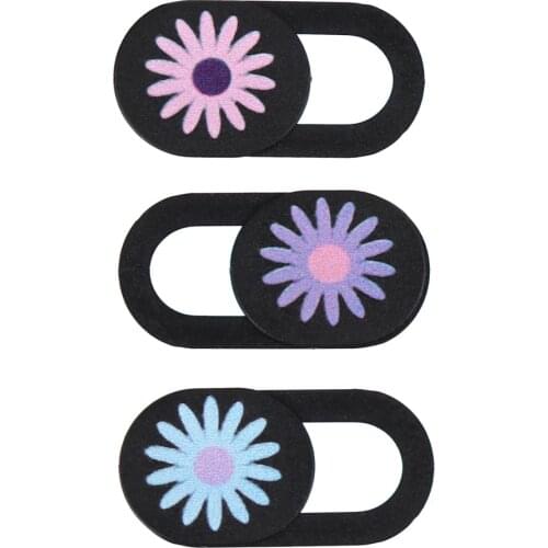 3pcs Flower Webcam Cover Slider Laptop Camera Cover Lid Tablet Privacy Cover Peeping Chrysanthemum Privacy Cover Set