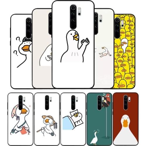 Cute cartoon duck anima Phone Cover For Xiaomi Redmi note 9S 8T 7 6 5 4 Pro for redmi 4A 4X 5 Plus Soft Silicone Case Fundas