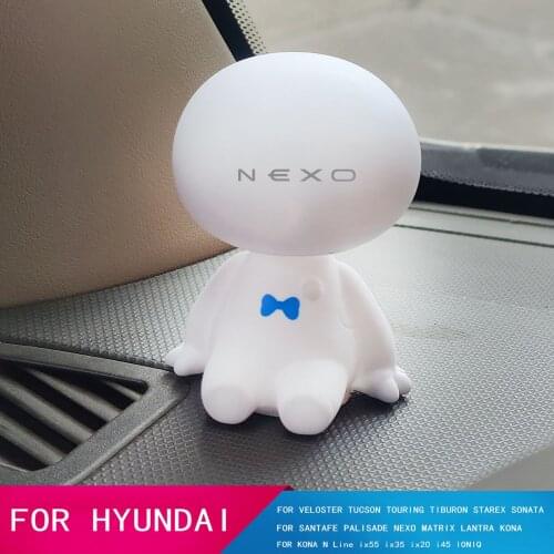 Cartoon Shaking Head Figure Car Ornaments Big Hero Doll Toy For Hyundai VENGA VENUE VERNA XCENT TUSCANI Solaris VELOSTER KONA