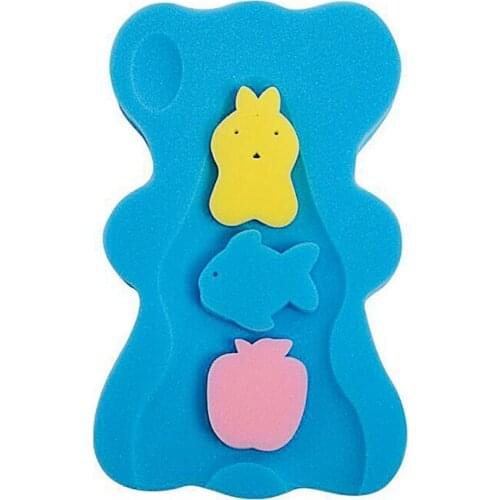 Cartoon Bright Color Sponge Newborn Bathing Mat Baby Antiskid Thickened Pad Portable Bathtub Support Adorable Animal Shape Clean