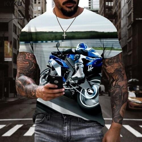 3d Tshirt Motorcycle T shirt Men Gothic Funny T shirts Rock Shirt Print Game Anime Clothes Short Sleeve T shirts New Style Tops