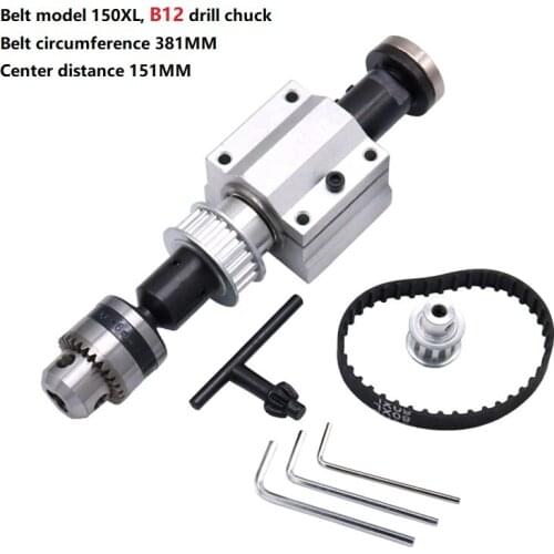 Table saw table drill integrated unpowered spindle assembly miniature woodworking spindle DIY household polishing machine